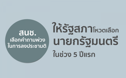 คำถามพ่วง: เห็นชอบให้ ส.ว.ที่มาจากการแต่งตั้ง ร่วมกับ ส.ส.เลือกนายกฯ หรือไม่?