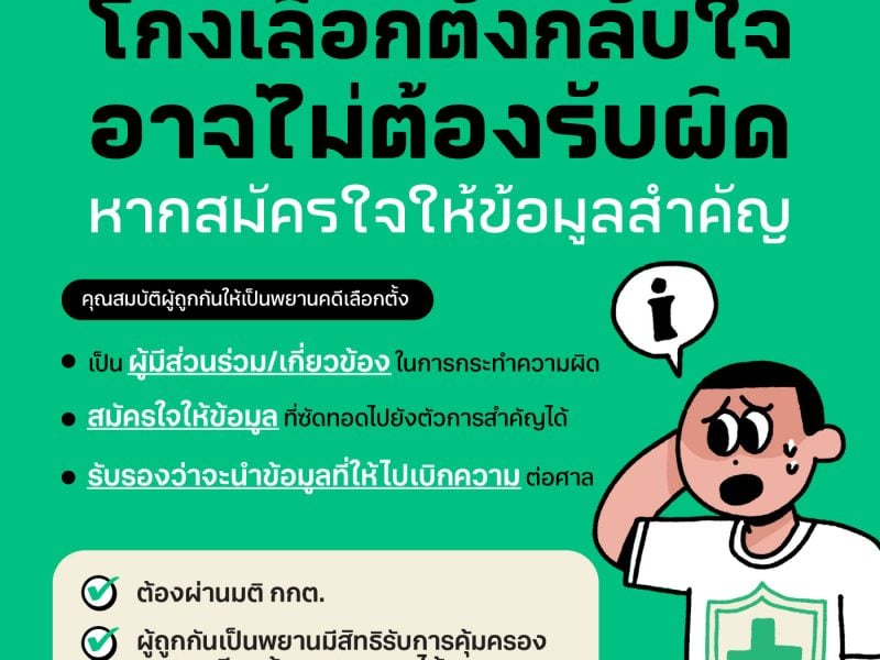 เลือกตั้ง 66: โกงเลือกตั้งกลับใจอาจไม่ต้องรับผิด หากสมัครใจให้ข้อมูลสำคัญ